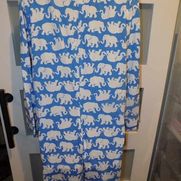 Lilly Pulitzer Christie Dress Tusk In The Sun Bay Blue Elephant Print Size XL - Picture 3 of 3